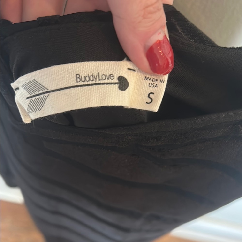 Buddy Love Black Graphic Velvet Camisole - Picture 2 of 3